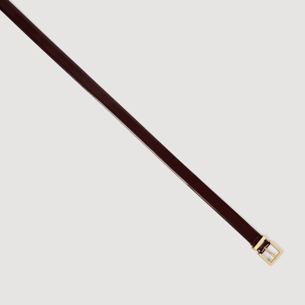 Ceinture en cuir lisse boucle métal