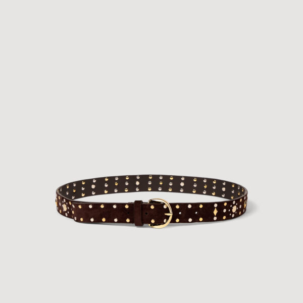 Ceinture en suède à rivets