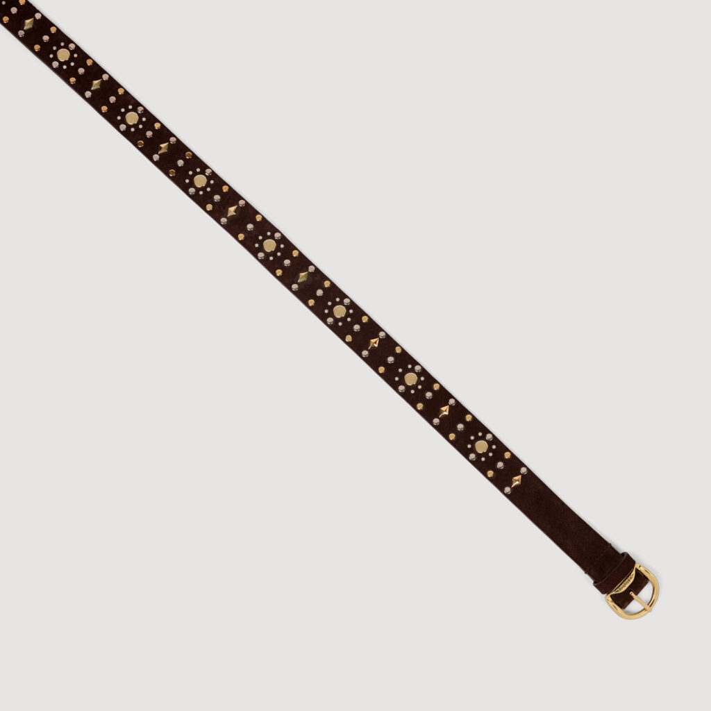 Ceinture en suède à rivets