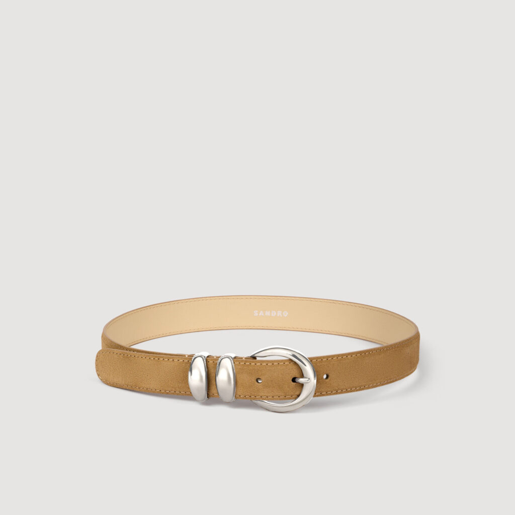 Ceinture en cuir boucle métallique
