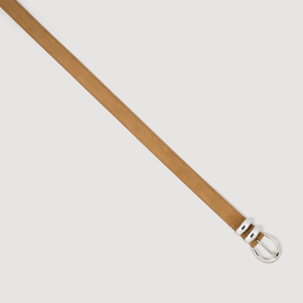 Ceinture en cuir boucle métallique
