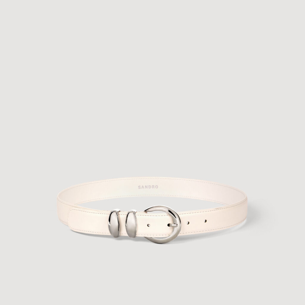 Ceinture en cuir à boucle métallique