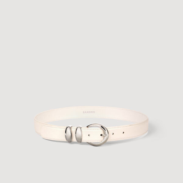 Ceinture en cuir à boucle métallique
