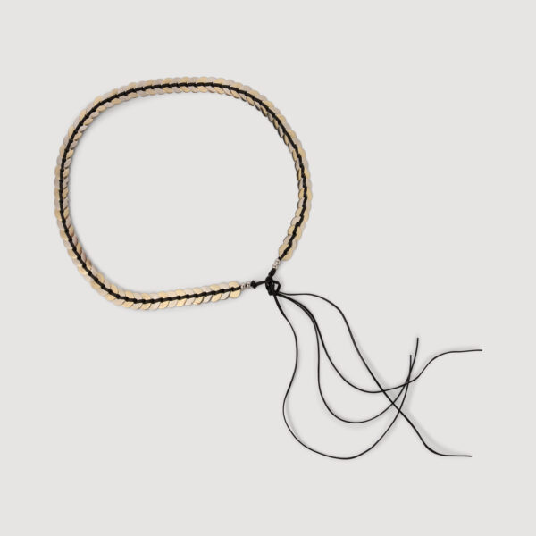 Ceinture bijou à lien en cuir