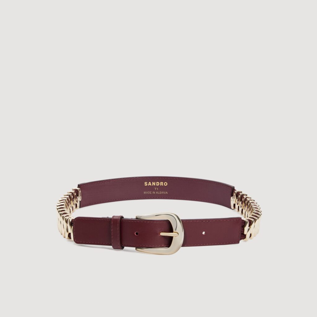 Ceinture en cuir et métal