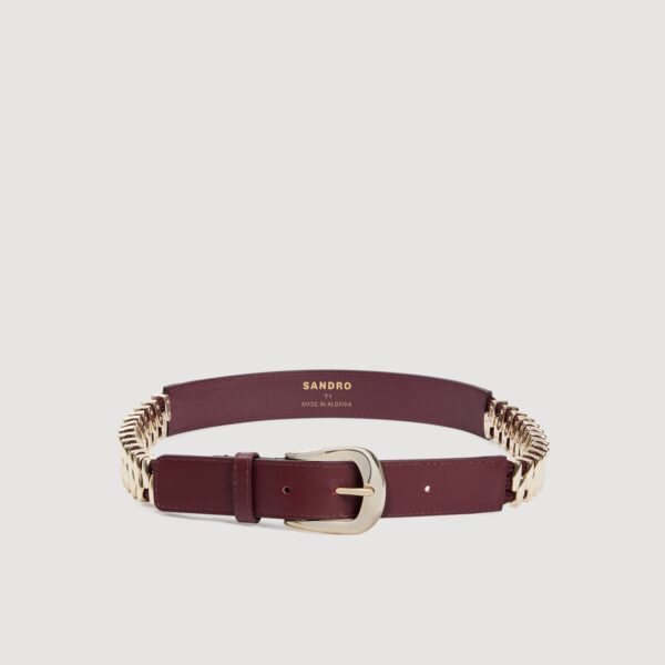 Ceinture en cuir et métal