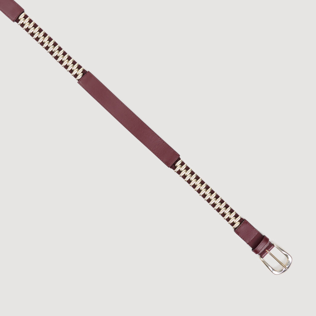 Ceinture en cuir et métal