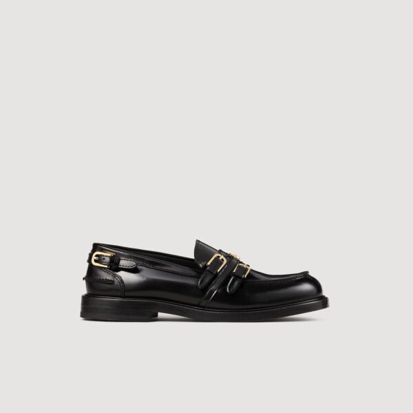 Mocassins en cuir à boucles