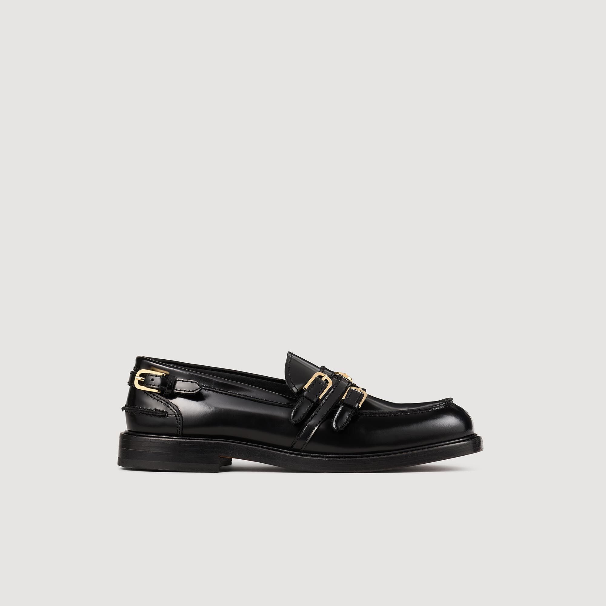 Mocassins en cuir à boucles