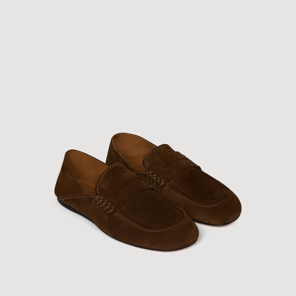 Mocassins en cuir suède