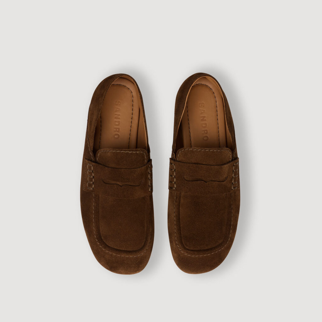 Mocassins en cuir suède