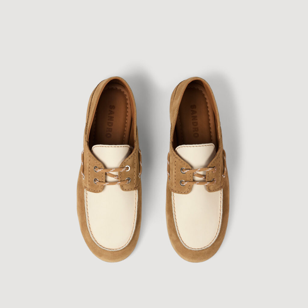 Chaussures bateau cuir suède