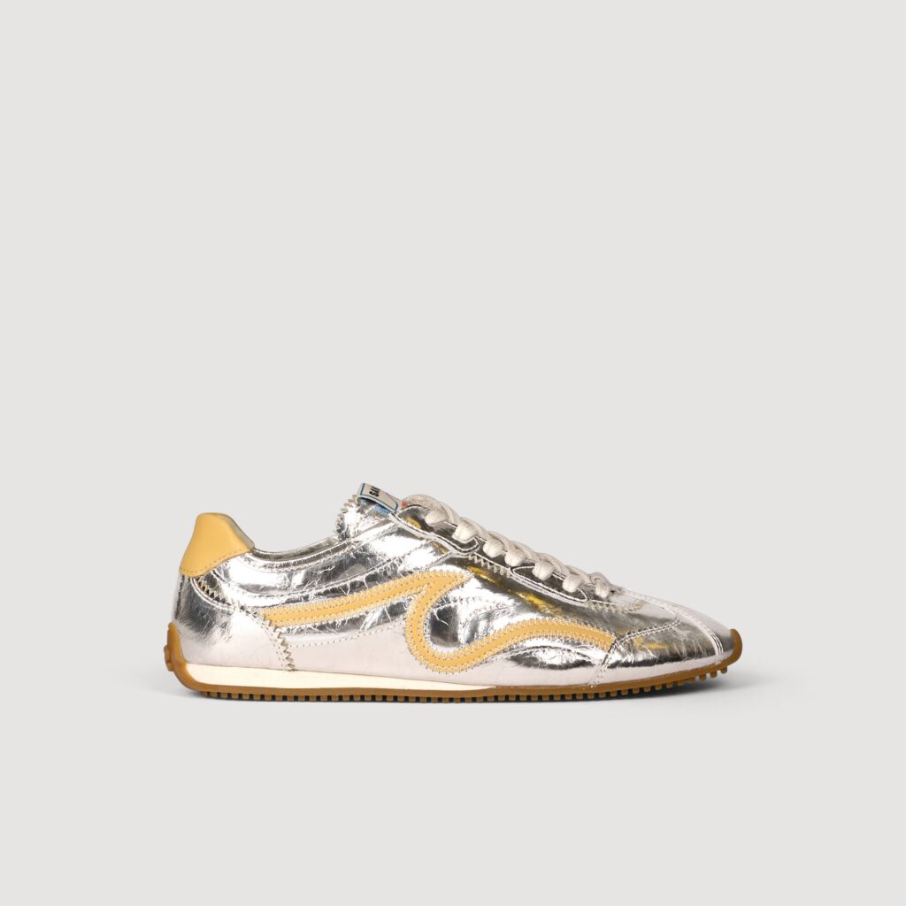 Sneakers Light Wave en cuir métallisé