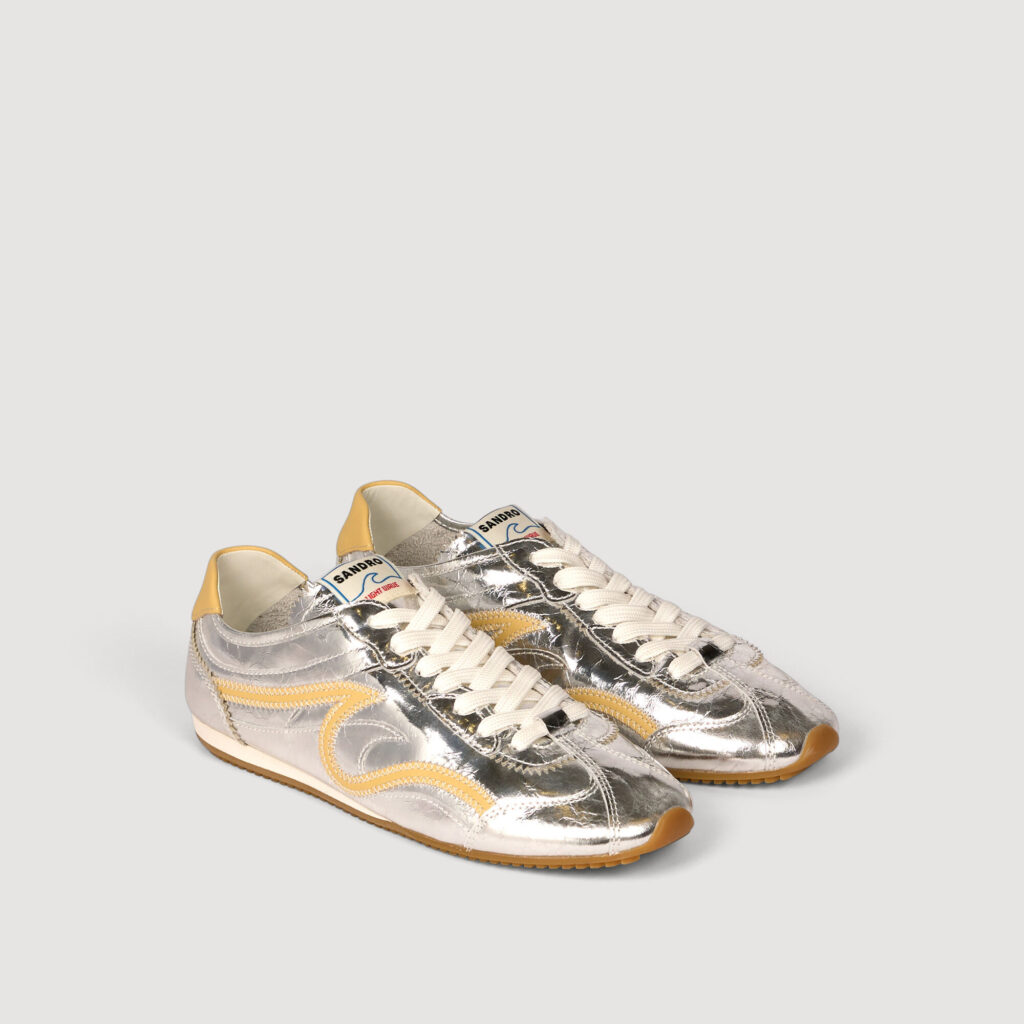 Sneakers Light Wave en cuir métallisé