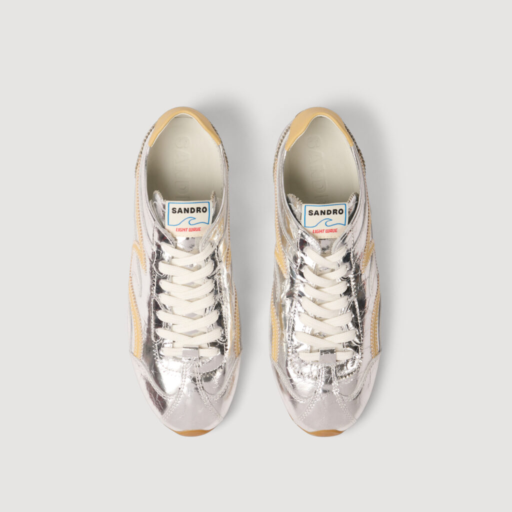 Sneakers Light Wave en cuir métallisé