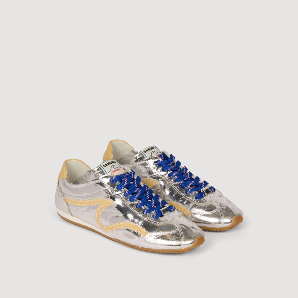 Sneakers Light Wave en cuir métallisé