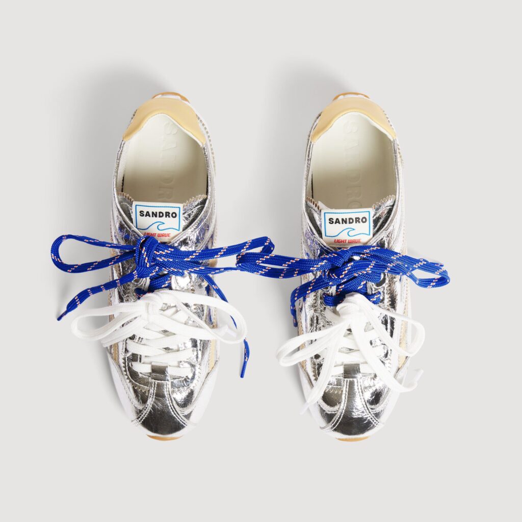 Sneakers Light Wave en cuir métallisé