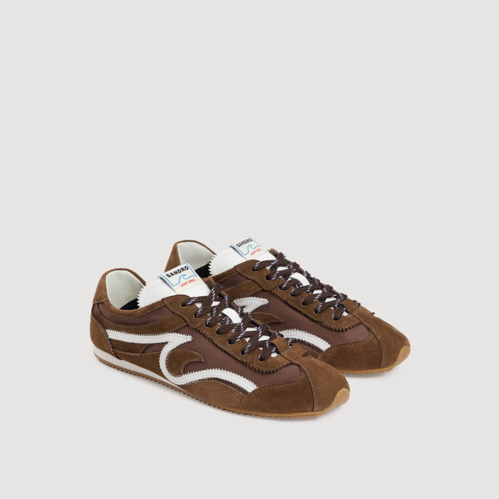 Sneakers light wave en cuir suède