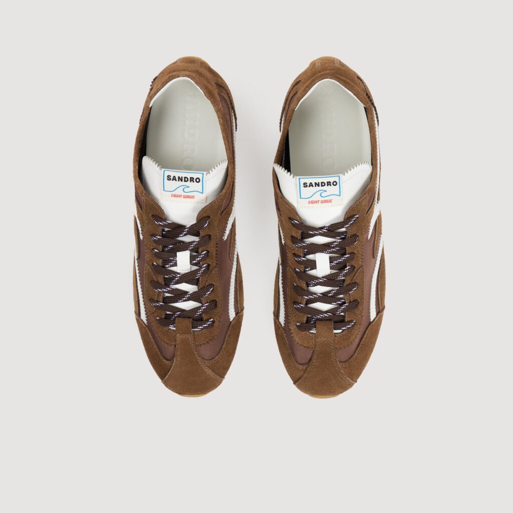 Sneakers light wave en cuir suède