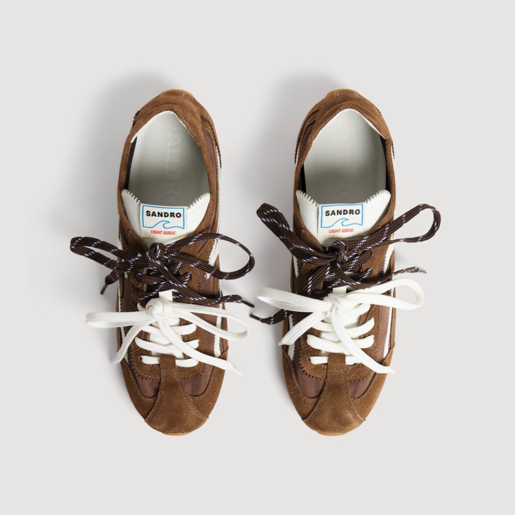 Sneakers light wave en cuir suède