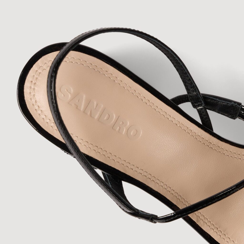 Sandales à talon pailleté