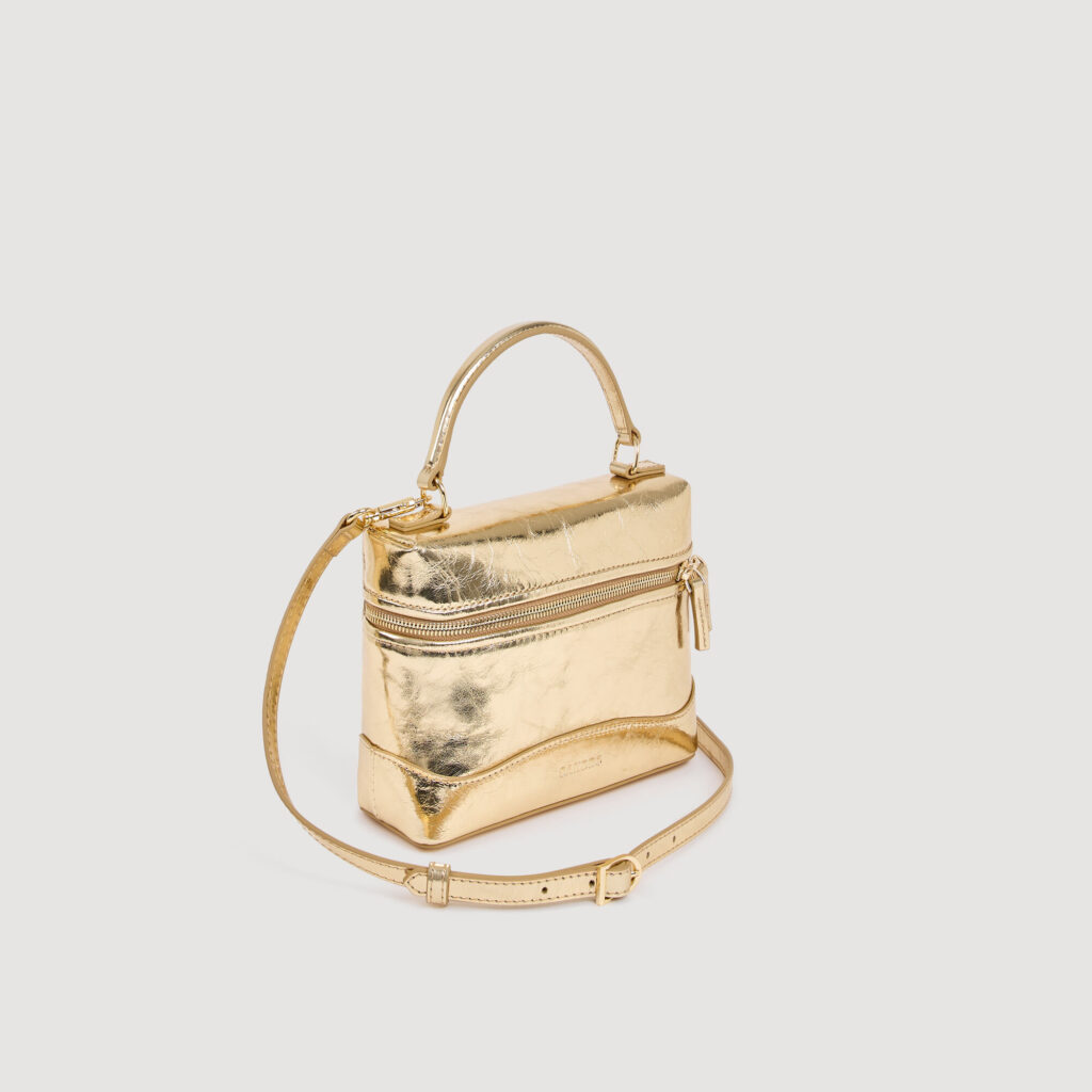 Sac Tangolino en cuir métallisé