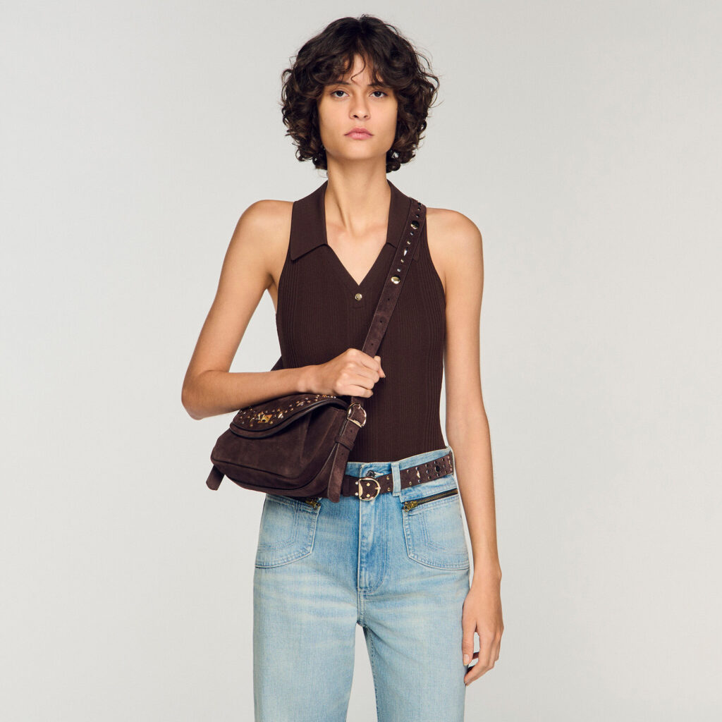 Sac LE MAMBO JANYS en suède à studs