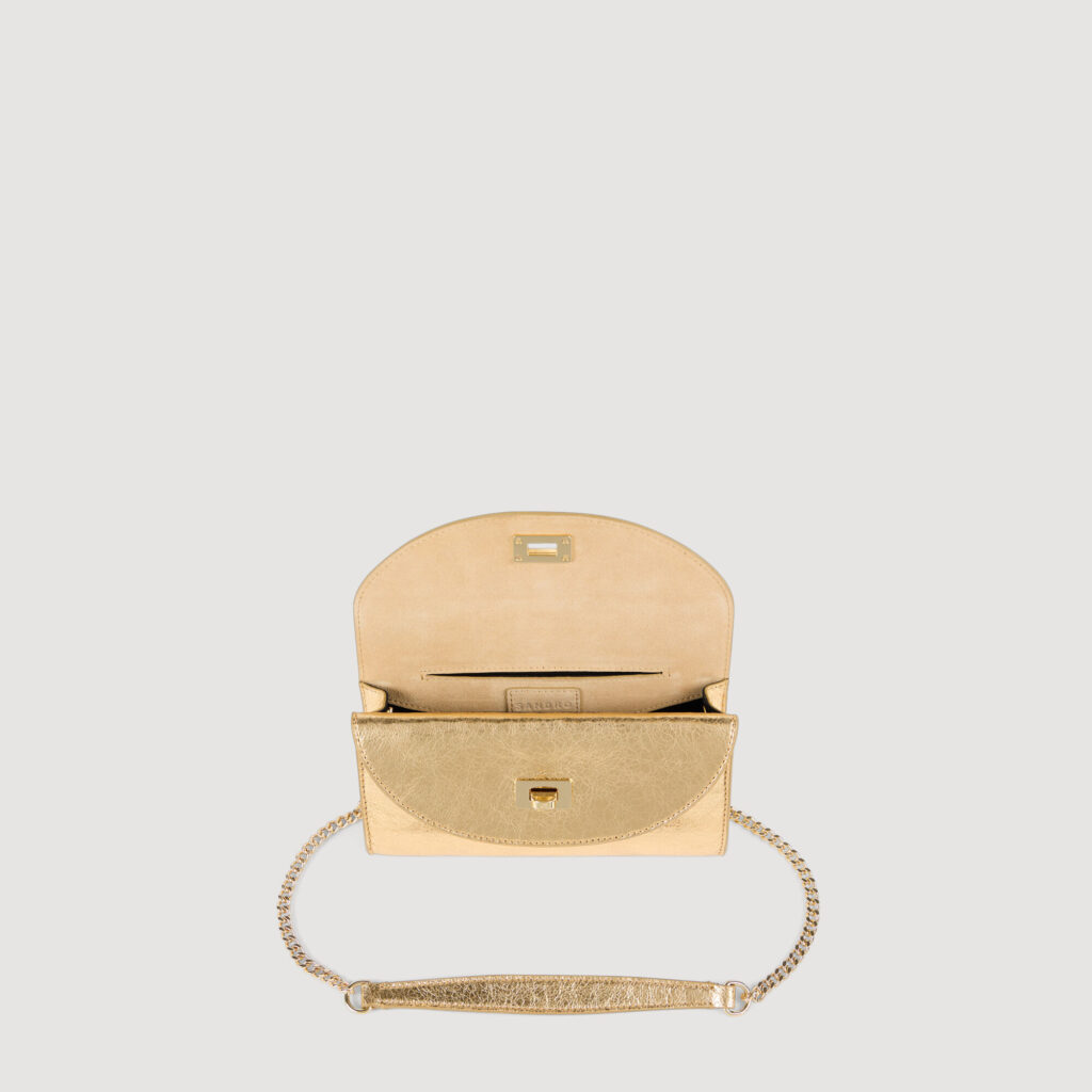 Pochette Mambo en cuir métallisé