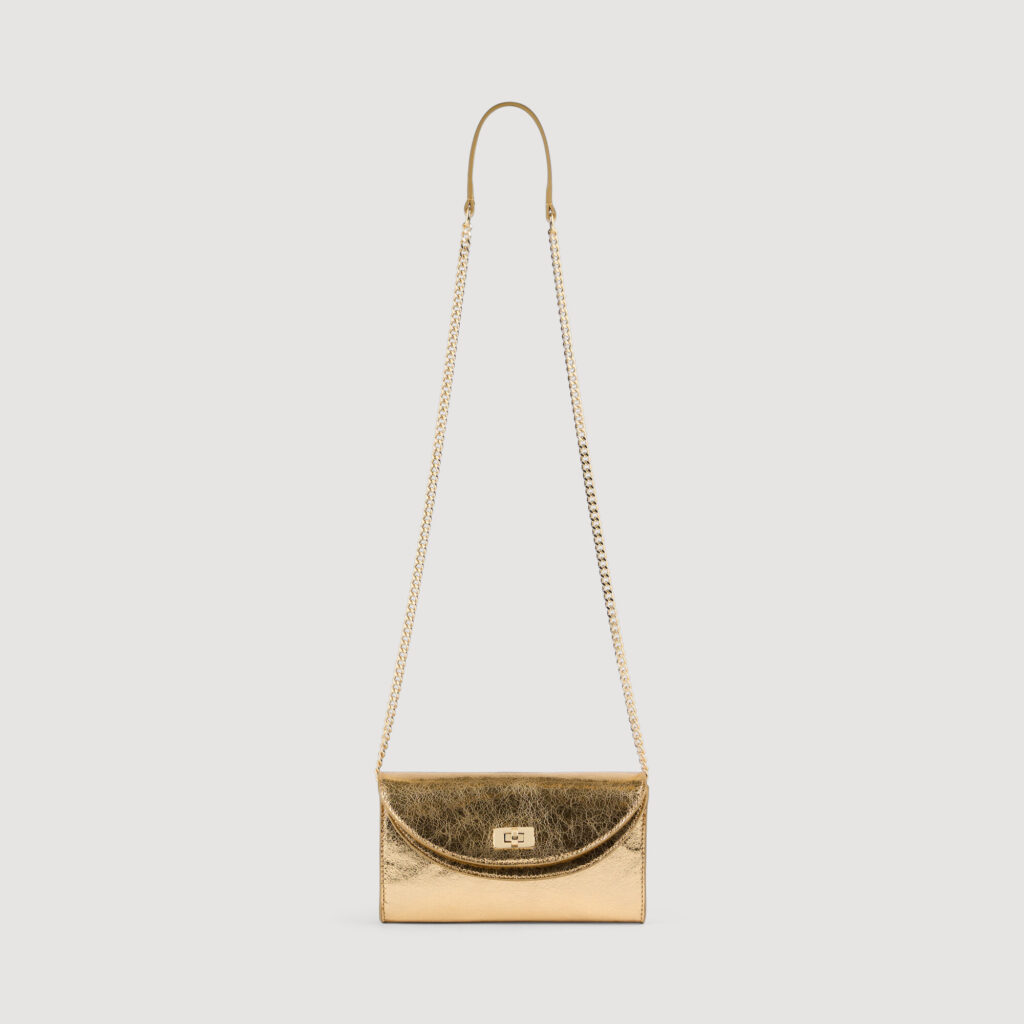 Pochette Mambo en cuir métallisé