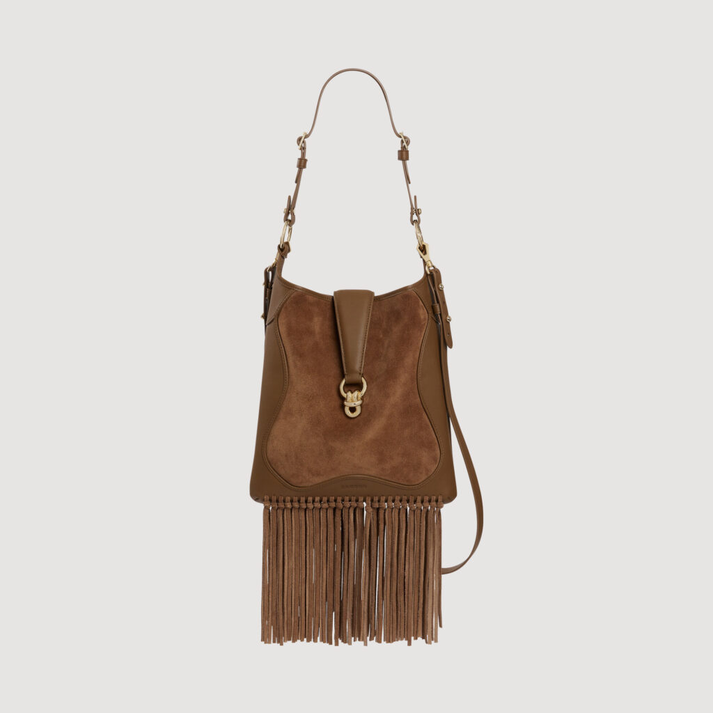 Sac en cuir et suède à franges