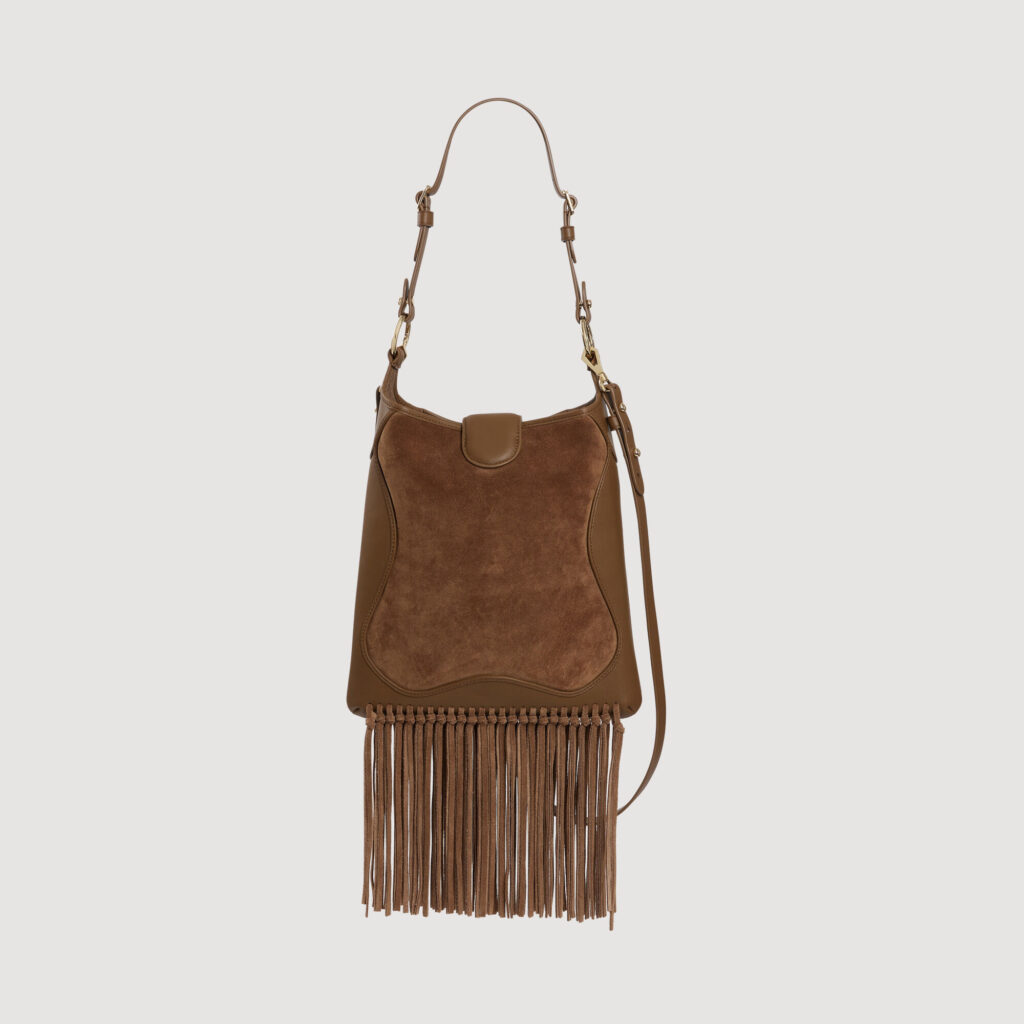Sac en cuir et suède à franges