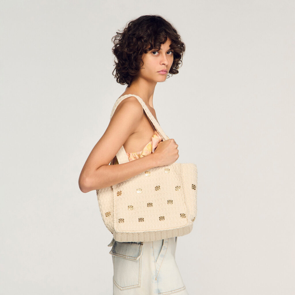 Sac en maille crochet à pampilles