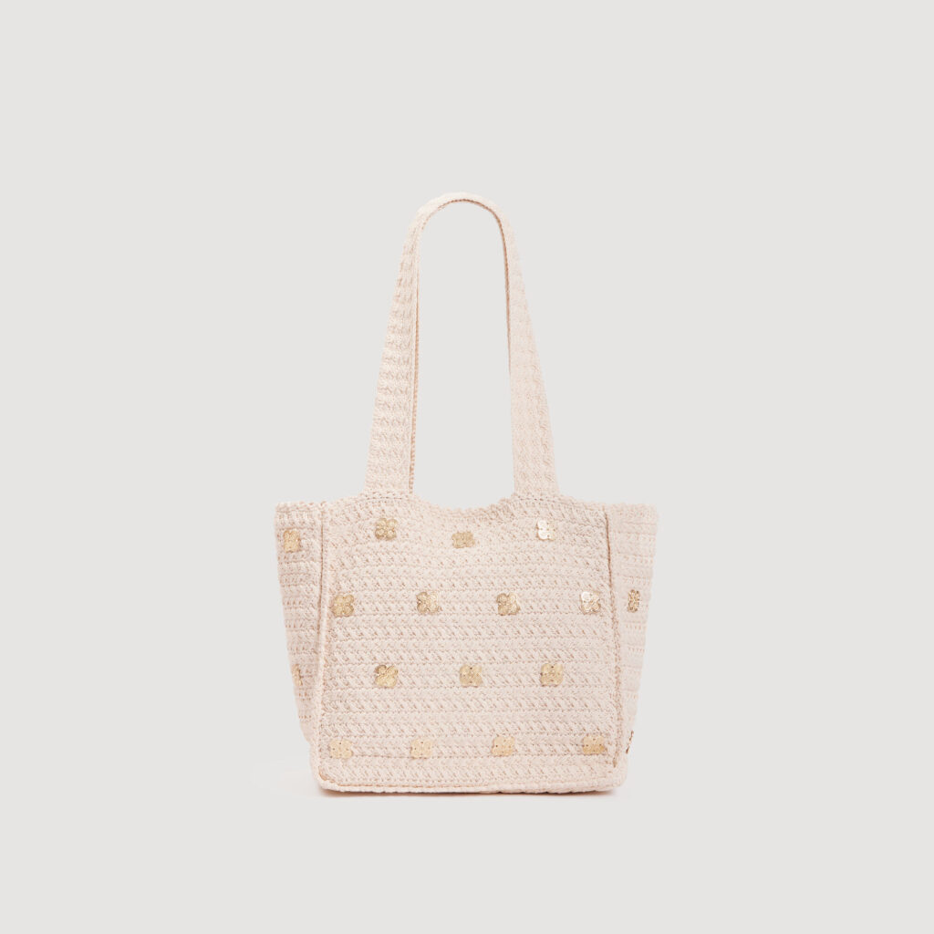 Sac en maille crochet à pampilles