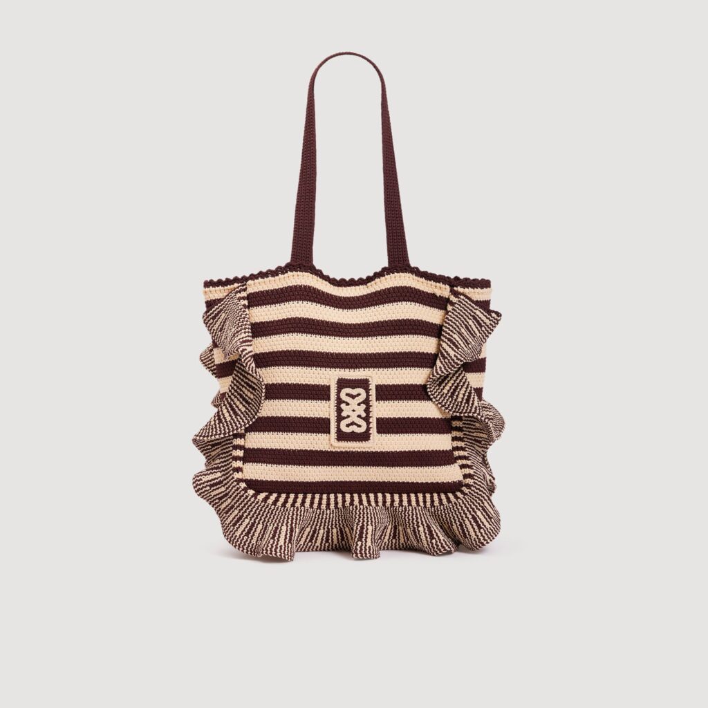 Sac en crochet à rayures