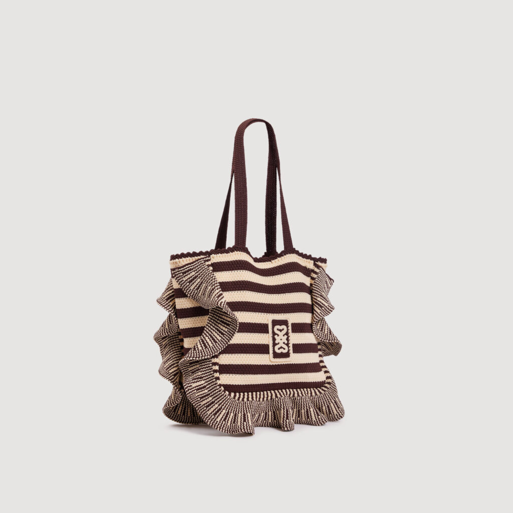 Sac en crochet à rayures