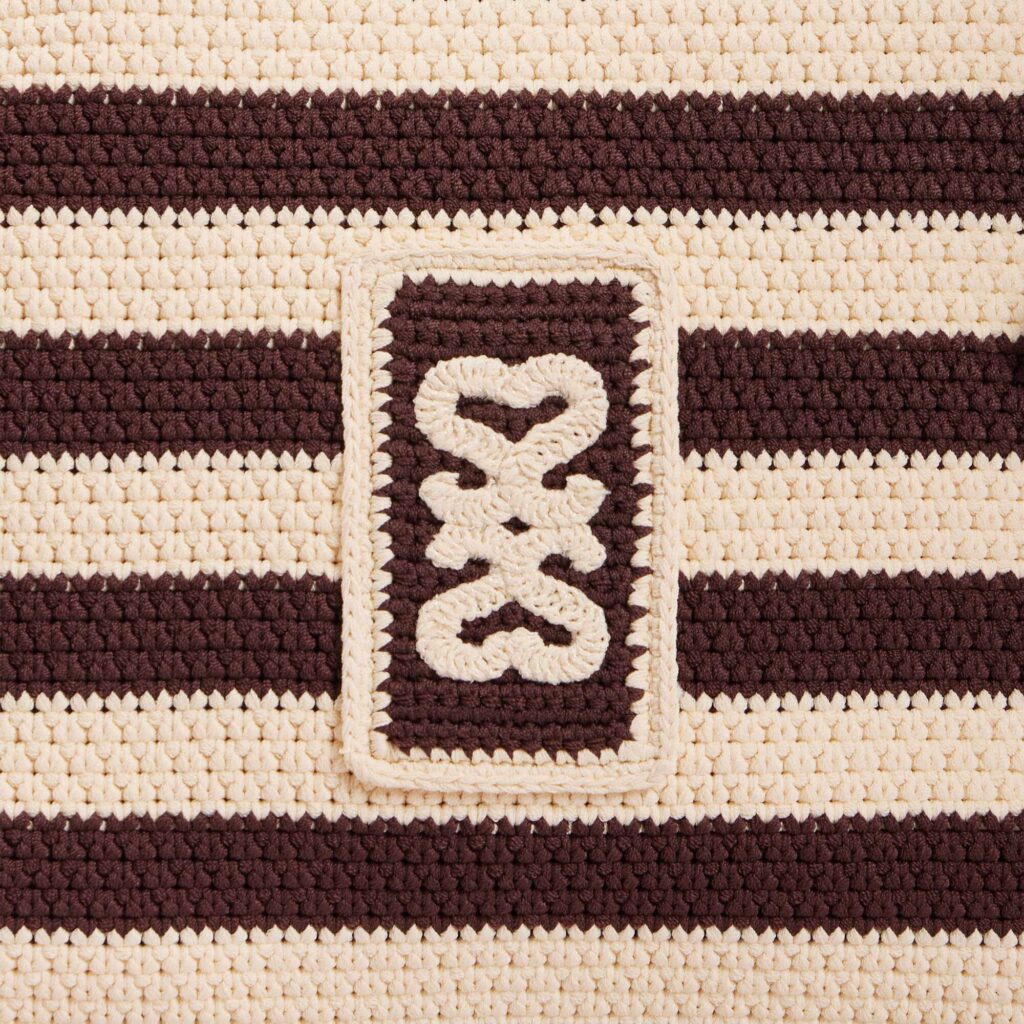 Sac en crochet à rayures