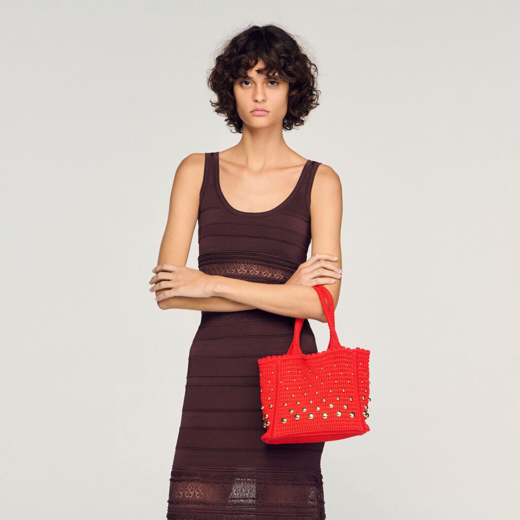 Sac en maille crochet à studs