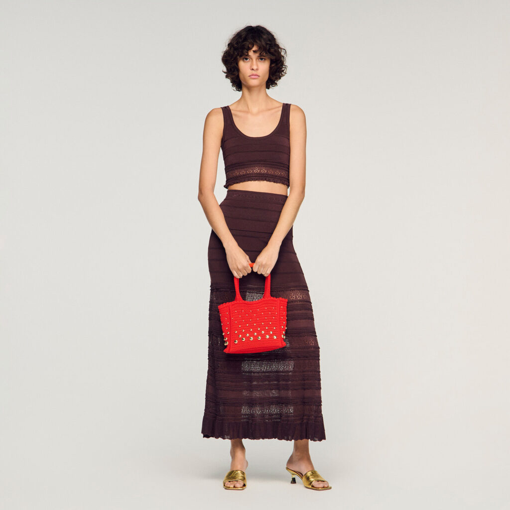 Sac en maille crochet à studs
