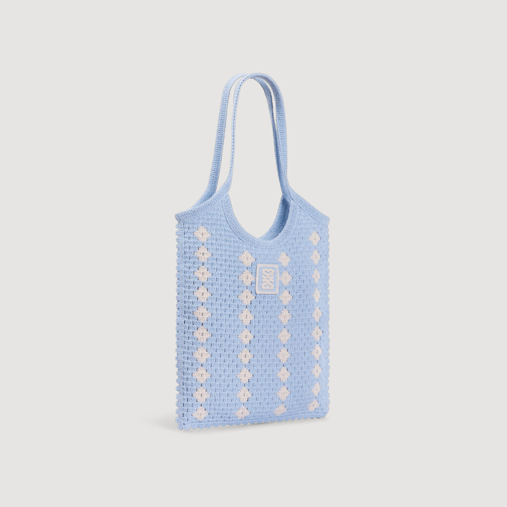 Sac en maille crochet bicolore