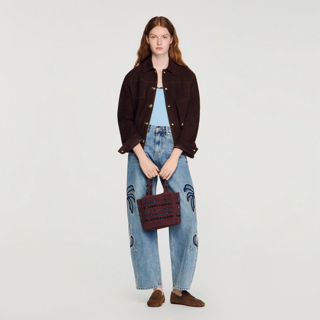 Sac en maille crochet perlé