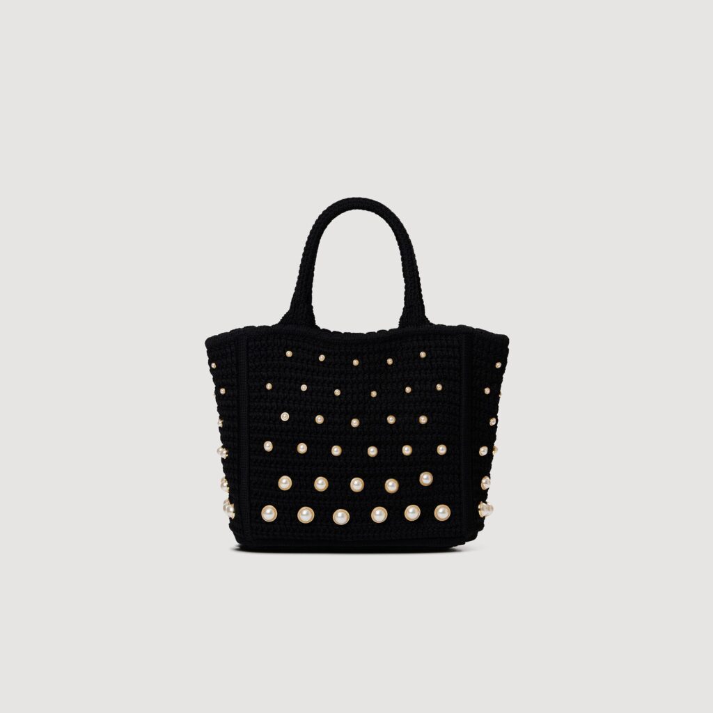 Sac en maille crochet perlée
