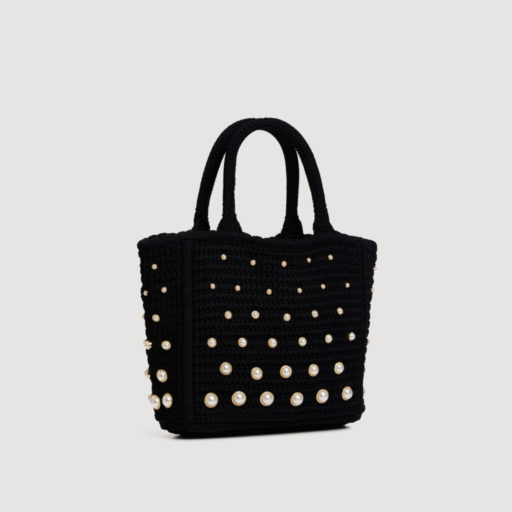 Sac en maille crochet perlée