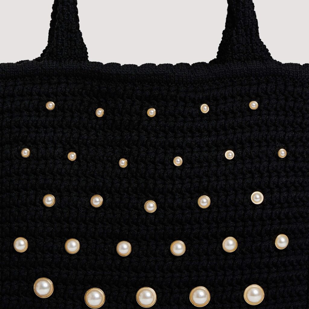 Sac en maille crochet perlée