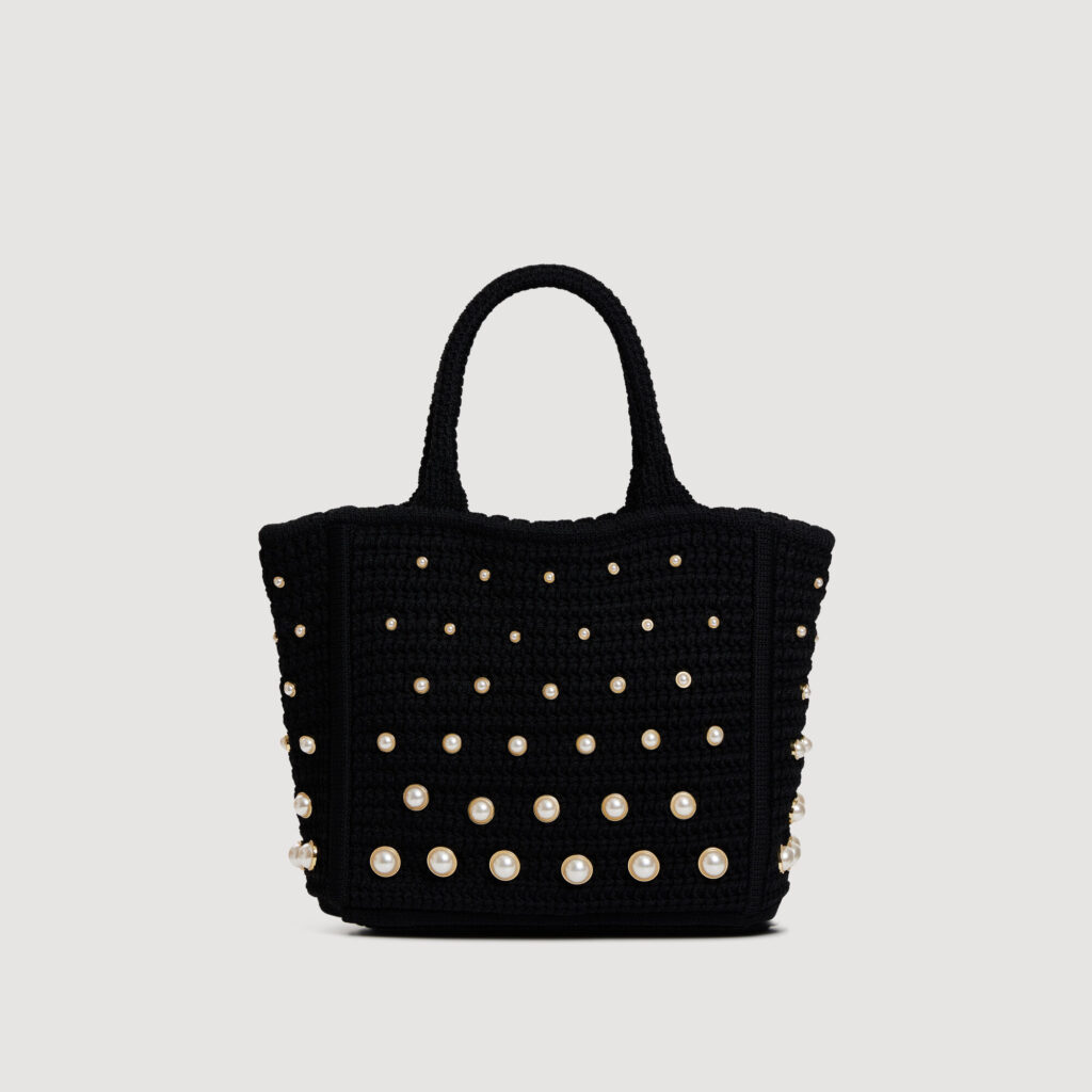 Sac en maille crochet perlée