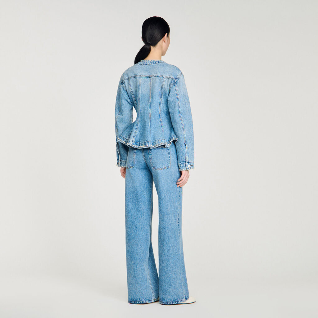 Blouson en jean perlé