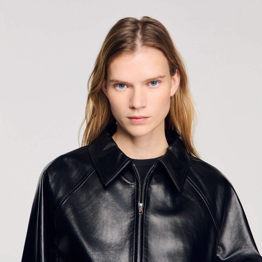 Blouson en cuir d'agneau