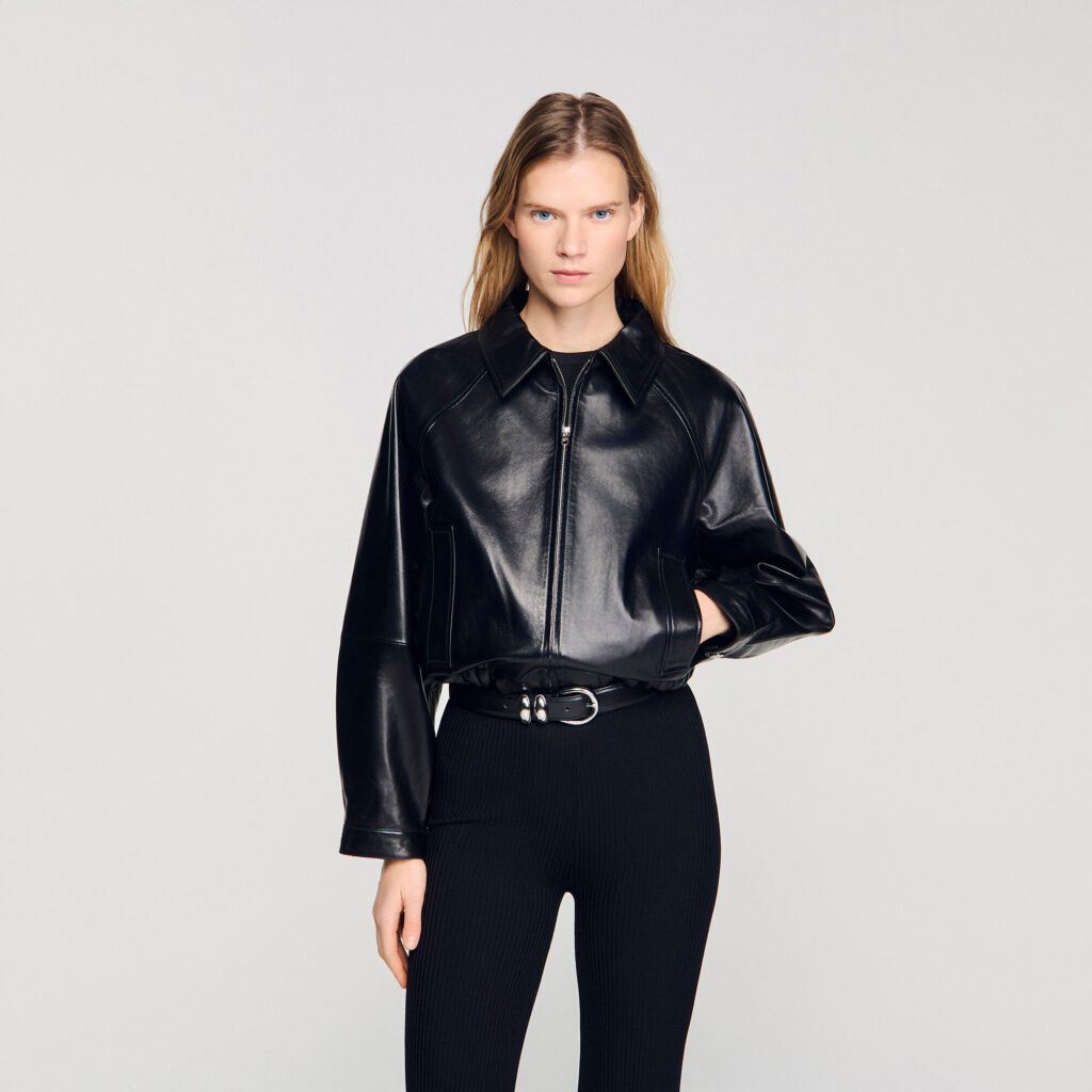 Blouson en cuir d'agneau