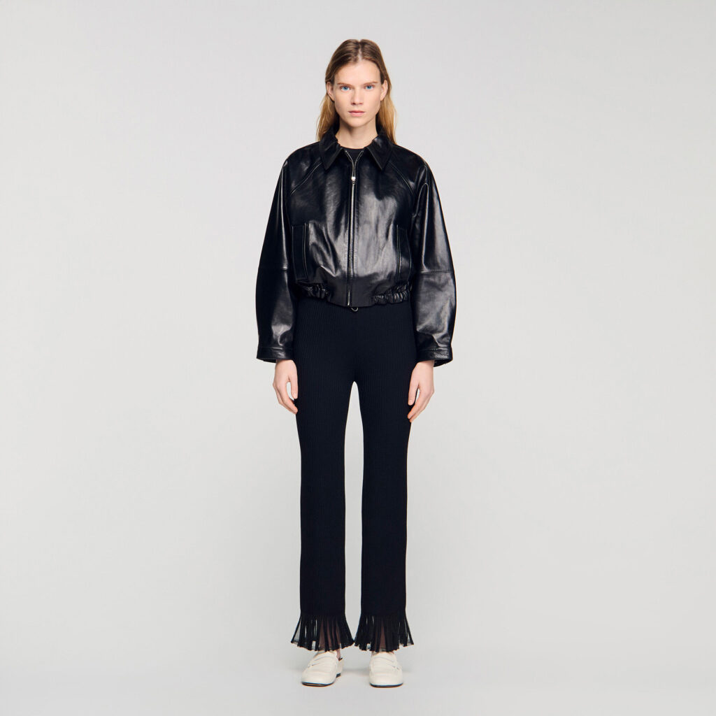Blouson en cuir d'agneau