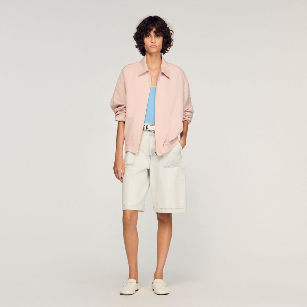 Blouson en coton et lin