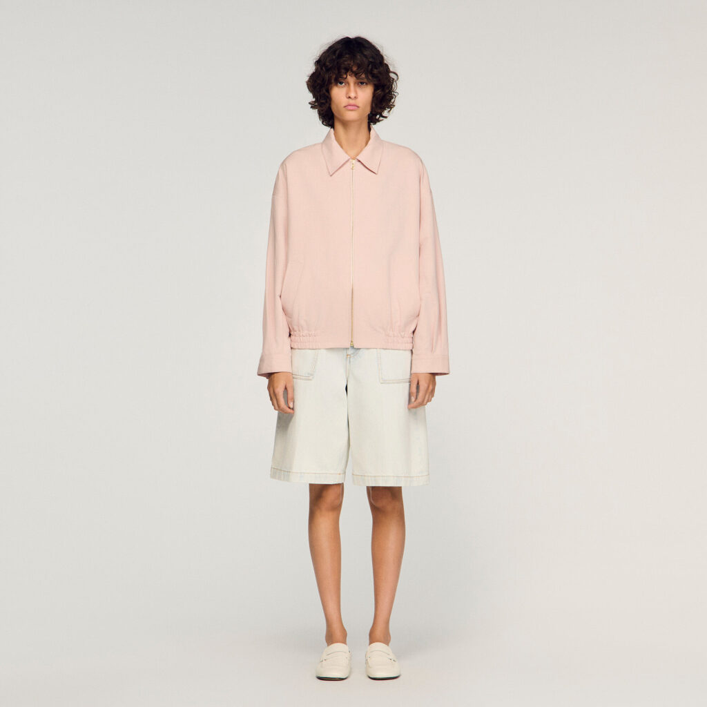 Blouson en coton et lin